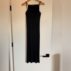 Black Pleats Please Issey Miyake dress